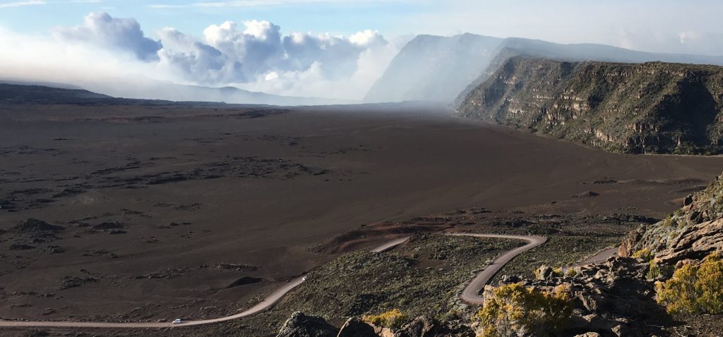 Plaine des sables, volcan du Piton de la Fournaise, Ile de la Reunion