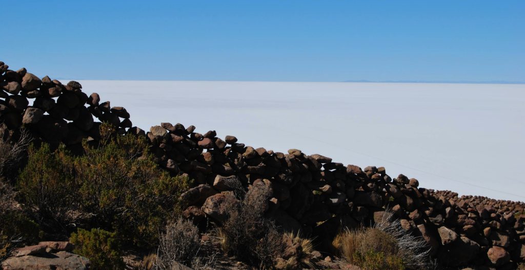 Salar d'Uyuni depuis le volcan Tunupa, Province du nord Lipez, Bolivie